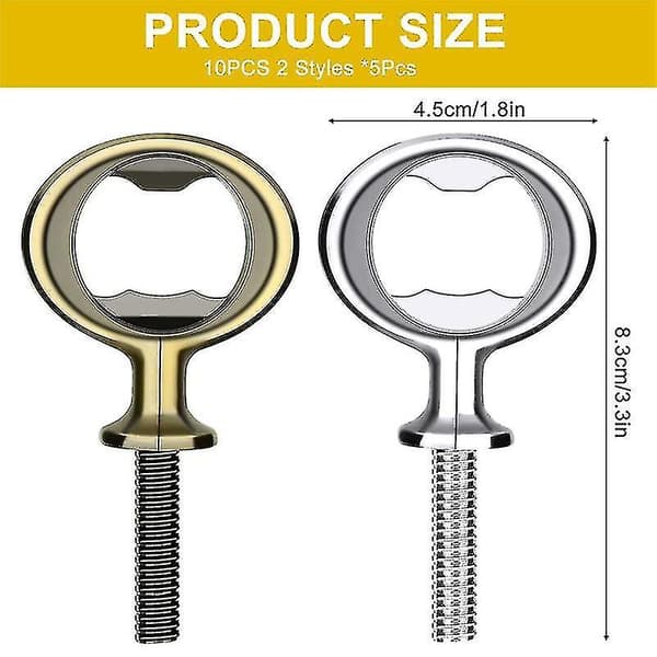 10 stk. Flaskeåbner Blank DIY Ølflaskeåbner Rustfrit Stål Flad Flaskeåbner Indsats Sæt Ølåbner Hardware