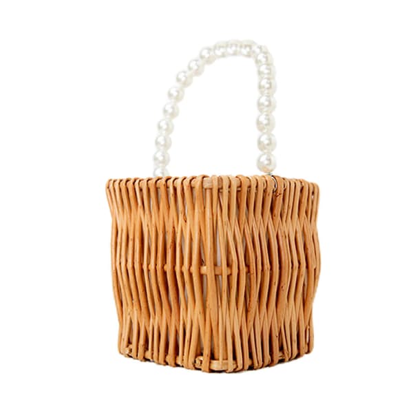 Snabb Leverans Handvävd Korg Vides Handvävd Vicker Rustik Trä Rund Brun Bröllop Blomsterflickebaskets brown