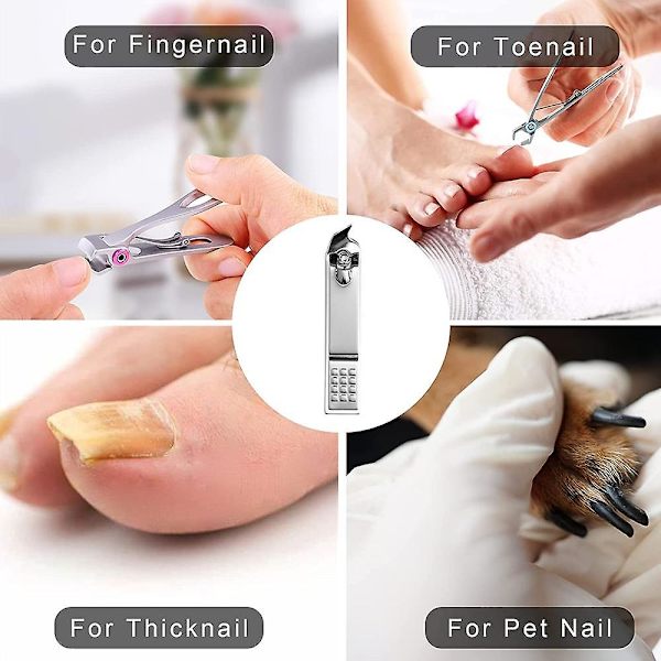 Manikyrset Nagelklippare Set, Nagelklippare, Fingernagel & Tånagelklippare, Manikyrverktyg, Pedikyrverktyg, Lämplig för Resemanikyrset, Nagelsetuppsättning black