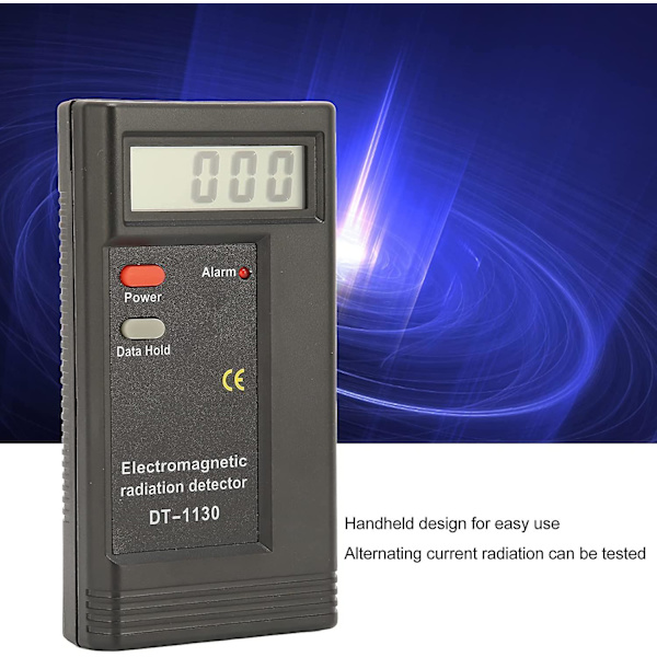 LCD Digital EMF Strålningsdetektor, Hög Känslighet EMF-mätare, Bärbar Elektromagnetisk Fältstrålnings Testare för Hem, Kontor, Utomhus, Geiger-räknare