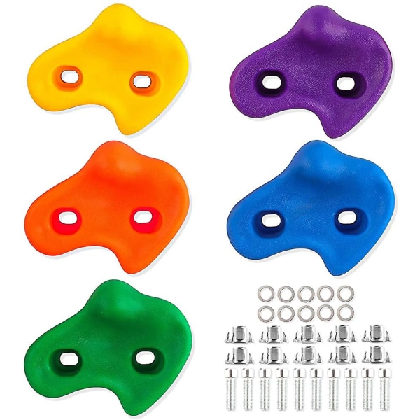 Rock Climbing Holds, 10 bits Kids Climbing Holds, Textured Climbing Holds High
