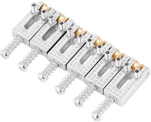 Sadel för Elgitarr, 6 Rullbro Saddlar för Fender Strat Tele Elgitarr 4 färger (Silver)
