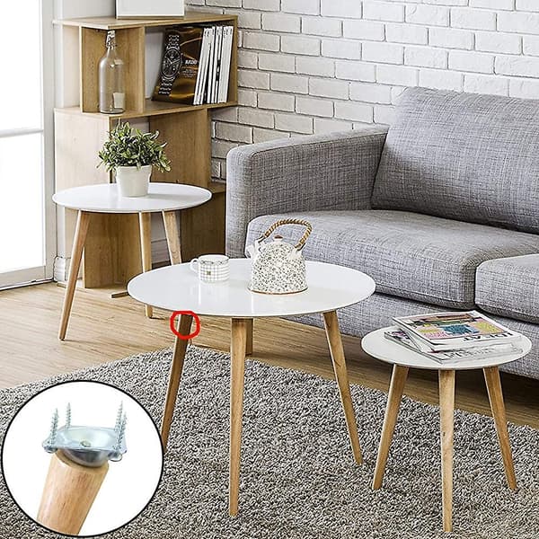 Træ Møbelben Sæt Med 4 Sofaben 12,7 cm Klar Lakeret Kommodeben Til Sofa