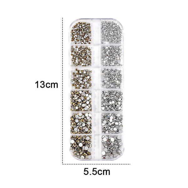 Nagelkonst Rhinestones runda kristaller Flatback för DIY smyckestillverkning style 7