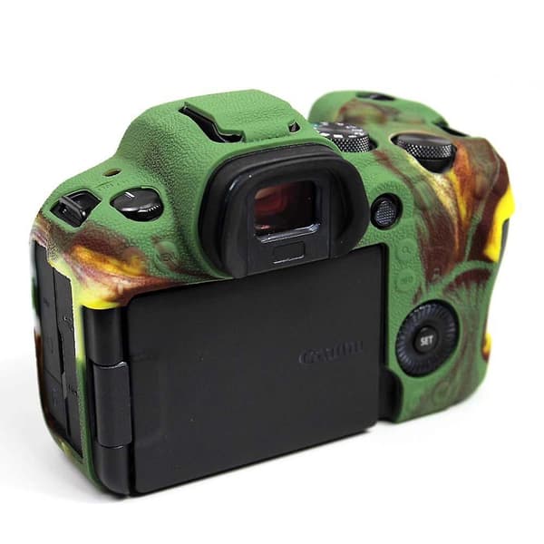 Blødt silikone kameracover til Canon EOS R6 kamera Camouflage