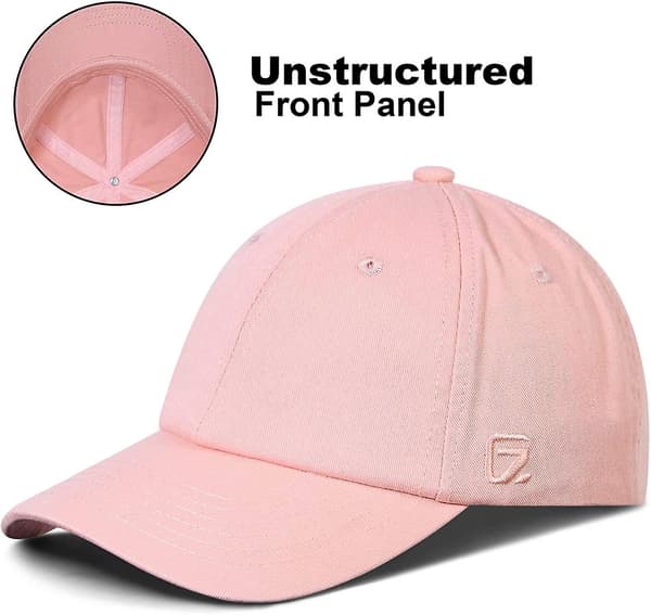 Bomullsbaseballcaps Ustrukturert Unisex One Size Pink