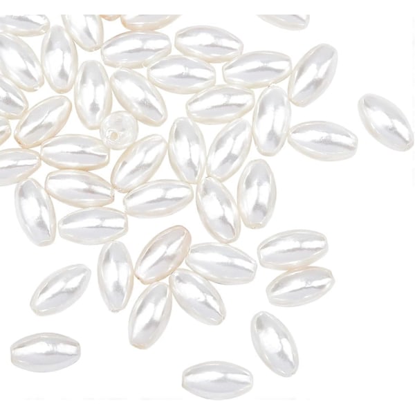 54 st Naturliga Sötvattens Pärlor Risformade Polerade Pärlor Distans Naturliga Pärlor Lösa Pärlor för DIY Hantverk Tillverkning Smycken Armband Halsband E