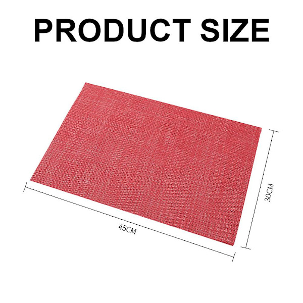 Lämmönkestävät tablettien suojukset, tahroja hylkivät, liukumattomat, pestävät PVC-pöytämatot red
