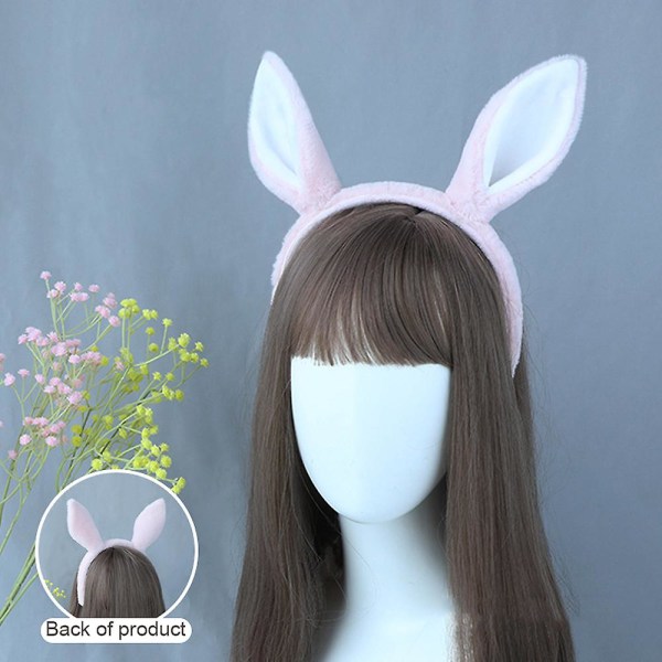 Myk Bunny Hest Esel Ører, One Size, Halloween Jul Dyrehodeplagg Kamel -brun pink white