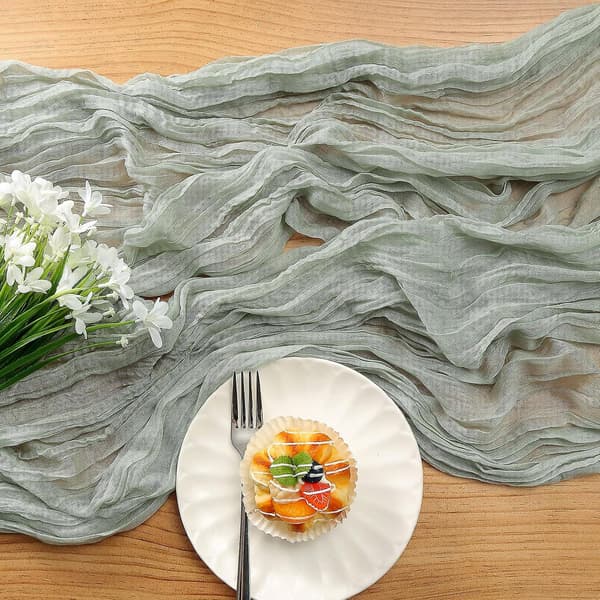 Thanksgiving Bordløper Rust Osteklede Bordløper 4m Boho Gaze Osteklutløper Rustikk Løper 406cm Lang