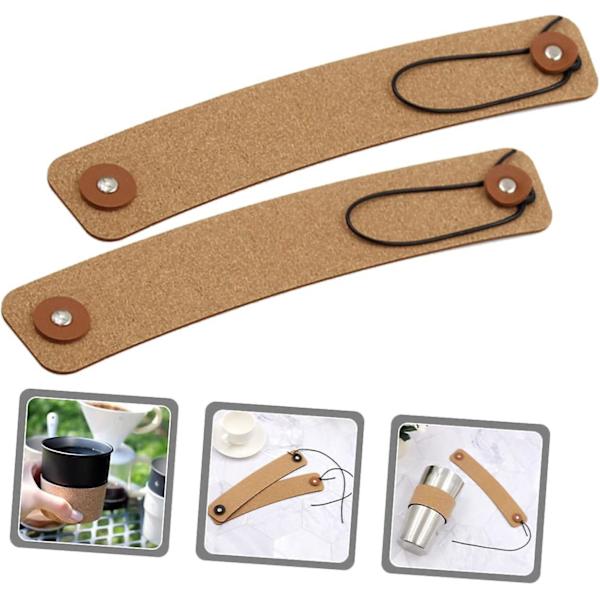 2-pack mugghållare för resande, dryckeshållare, espressohållare, återanvändbara kaffemanschetter, isolerat lock, koppfodral