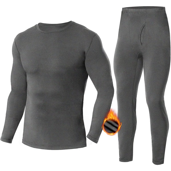 Herre Termoundertøj Sæt Base Layer Langærmet Top Ultrablød Lange Underbukser