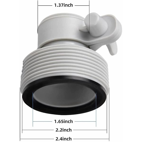1.25\" - 1.5\" Tyypin B letkuadapterit Intex-altaalle, letkun muunnosadapterit B-sarja suodatinpumppujen ja suolavesijärjestelmän päivittämiseen (4 kpl)