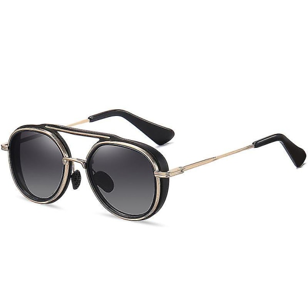 Polariserade solglasögon Färgglada tvåfärgade glasögon metall solglasögon för män och kvinnor color1
