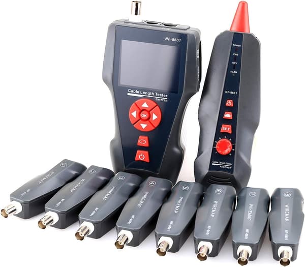 NF-8601 /NF-8601W Multifunktionel Netværkskabeltester LCD Kabellængdetester Breakpoint Tester Engelsk Version KELUSHI (NF-8601W)