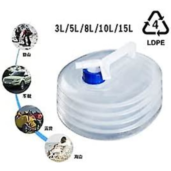 Kokoontaitettava vesisäiliö, 5l/10l/15l kokoontaitettava vesikanisteri hanalla, kannettava vesipullopumppu, juoma-annostelija suodatin leirintään, kokoontaitettava leirintä