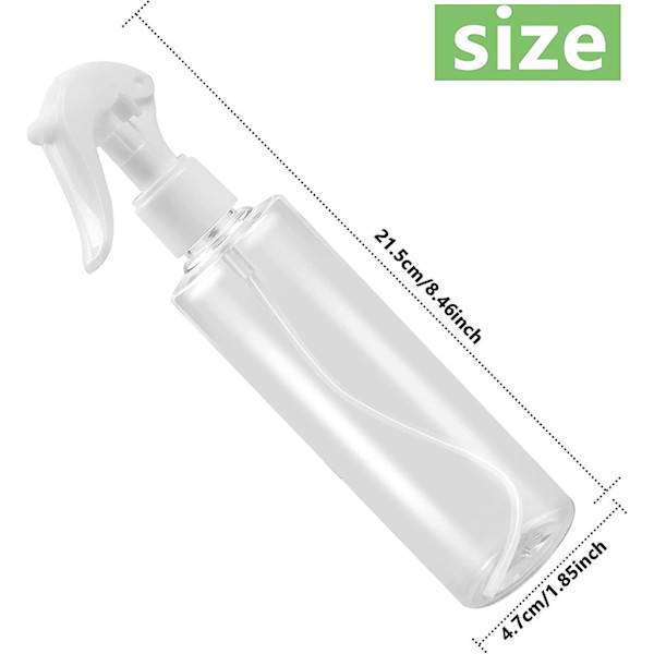 Sprayflasker 250ml, 2 stk. Acsergery Gave Fin Tom Mist Sprayflaske, Plastik