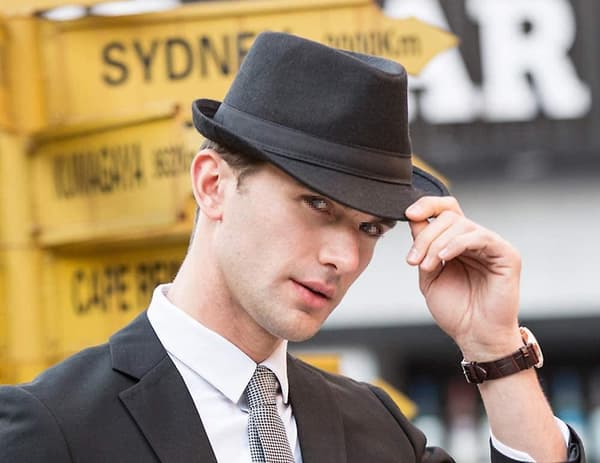 Acsergery Klassisk Manhattan Trilby Fedora Hatt Jazz Mössa Present