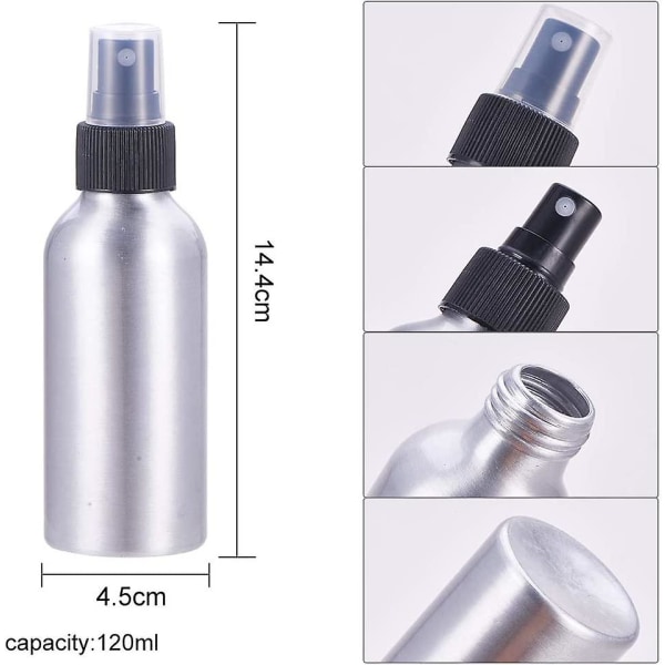 10 st Acsergery Gift 120ml påfyllningsbara aluminiumflaskor Platinum Mist Spray