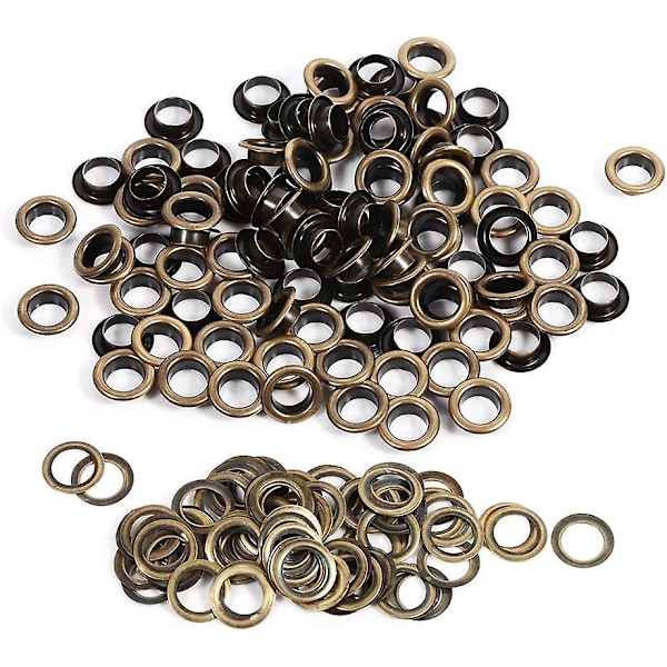 Messing Øsken Grommets Læderhåndværk Tilbehør Fastgørelsessæt Med Spændeskiver Til Reparationer DIY Tøj Dekoration Udskiftning (10mm 100 Sæt)