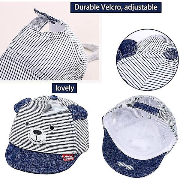 Solhatt för Babypojke Flicka, Mjuk Bomullshatt för Baby Småbarn, Barn Baseballkepsar för Liten Pojke Flicka Vår Sommar Solhatt