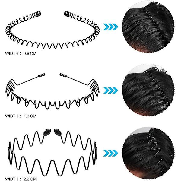 6 st Acsergery present multi-style metallhuvudband flexibla halkfria hår