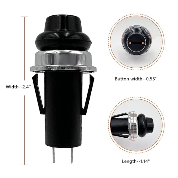 Ersättning för Weber tändare tryckknapp/brytare, passar för Weber Spirit E/s-210 220 310 315 320 330 gasgrillar, 7642 7643 partiell ersättning