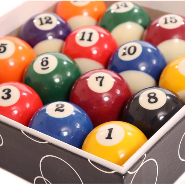 Full Size UK Reglering 16 Fläckar och Ränder Poolboll Set 2\"