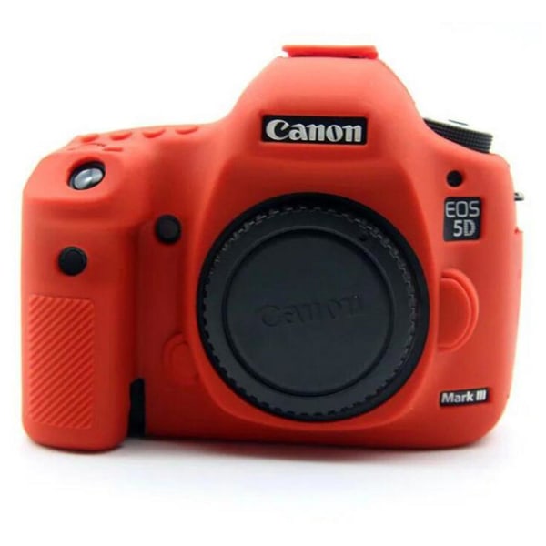 För Canon EOS 5D Mark III/5DS/5DRS Silikon Flexibelt cover case Red