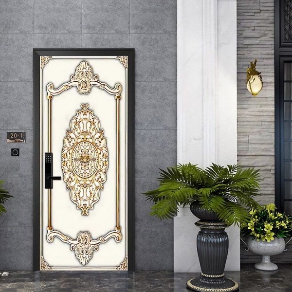 Stylem 95x215cm 3d dörrklistermärke vinkällare foto väggmålning Trompe L'oeil väggklistermärken Pvc vattentät tapet för sovrum badrum kök dekoration D