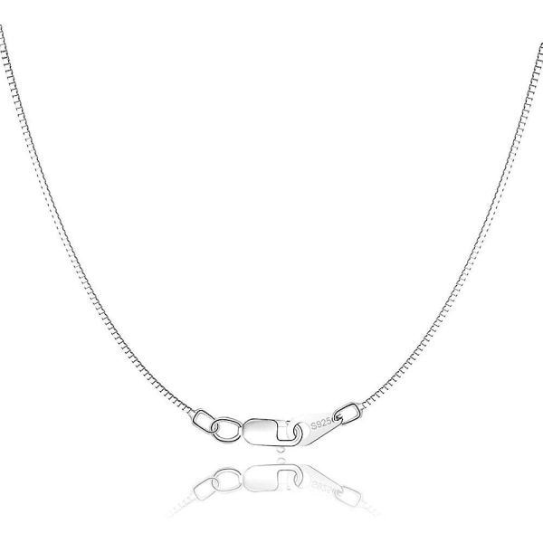 Jewlpire Diamantslipad 925 Sterling Silver Kedjekedja Italiensk Silver Halsbandskedja 18inch