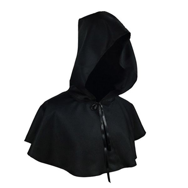 2023 Försörjning Medeltida Kappa Cosplay Med Huva För Män Kvinnor Dräkt Kåpa Huva Kappa Poncho black