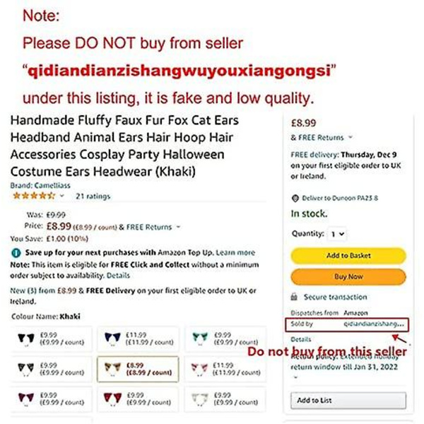 Håndlavet Fluffy Faux Fur Ræv Katteører Hårbøjle Dyreører Hår Bøjle