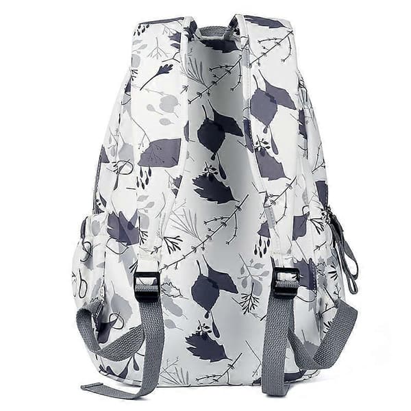 Vit Ryggsäck för Kvinnor Män, Lätt Casual Reseryggsäck, Klassisk Basic Ryggsäck