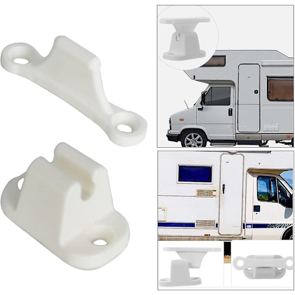 Formet Nylon Dørstopper Holder Til Autocamper Campingvogn - Hvid
