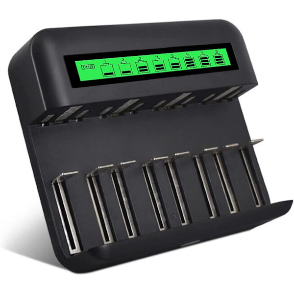 USB LCD Batterilader for AA AAA CD Ni-MH Ni-Cd Oppladbart Batteri