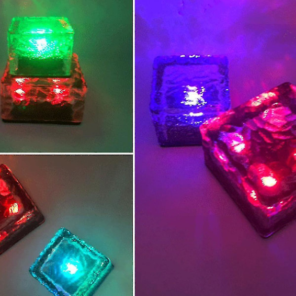 Solcellelamper - Solcelle Isterning Lamper Landskab Sti Vandtæt Lampe Til Udendørs Have Gårdhave Xixi red