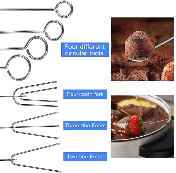 10 stk Sjokolade Gaffel Rustfritt Stål + Pp 20cm Rustsikker Ostegaffel Sjokolade
