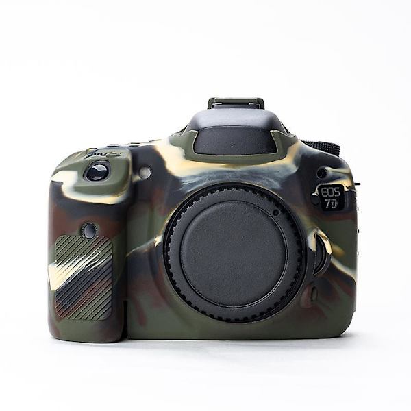 DSLR-kamerans anti-dropp silikonfodral för Canon EOS 7D, mjukt skyddande fodral Camouflage