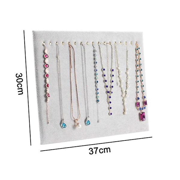 17 krokar Halsband Display Stativ Sammet Halsband Stativ Örhänge Smycken Display Stativ(17 Krokar Halsband Display) Black