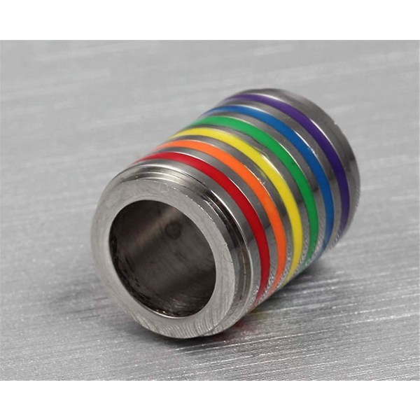 Regnbågshalsband för unisex ringkedjasmycken i rostfritt stål