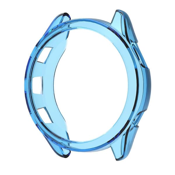För Garmin Forerunner 265S TPU Klockfodral Ihålig Anti-repa Klockram Transparent Blue