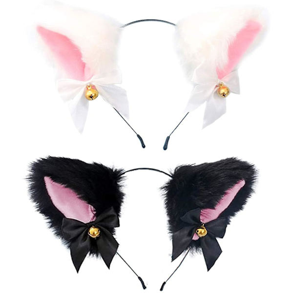 2 kpl Kissan Korva Kettu Cosplay Panta Hiuspantoja Kelloilla Eläin Söpö