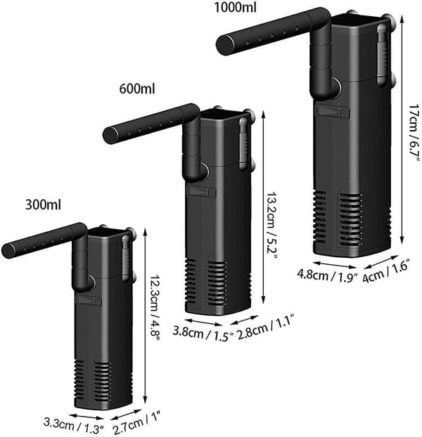Akvaario Suodatin 3w/10w/20w Pumpulla
