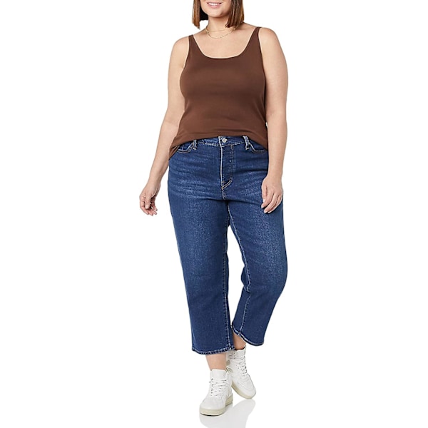 Slim-fit tanktopp med tynne stropper for kvinner, 2-pakning Style 6 M