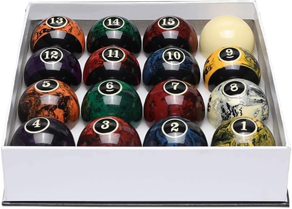 Professionella Poolbollar/Billardbollar Set Komplett 16 Bollar för Poolbord