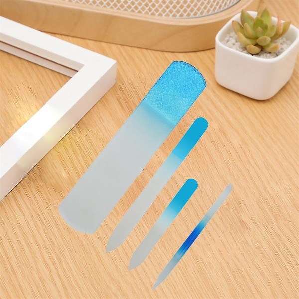 Fodskrubber - Håndlavet Glasfodfil - Fjernelse af Hård Hud og Ligtorne - Grov - Fjerner Hård Hud Handle glass foot file set of4