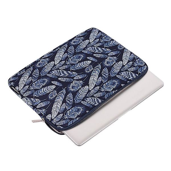 Notebook taske til 12~15 tommer bærbar computer, blade mønster beskyttende cover lynlås etui For 12 inch Laptop