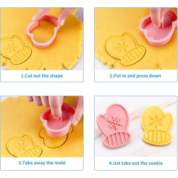 Julekakeformer 6 stk. Kjeksform, Kake Bakverk Kjeks Kakeform Kjøkkenverktøy For DIY Baking
