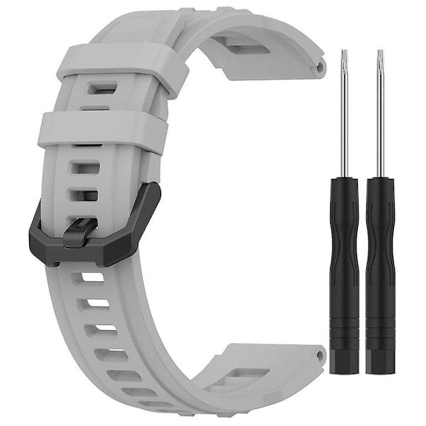 Justerbart silikonarmband för handleden till Huami Amazfit T-rex Ultra A2142 Grey